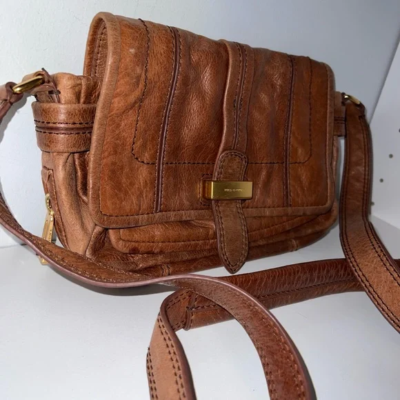 VINTAGE Juicy Couture Y2K Brown Leather Shoulder Bag Purse - Picture 2 of 8